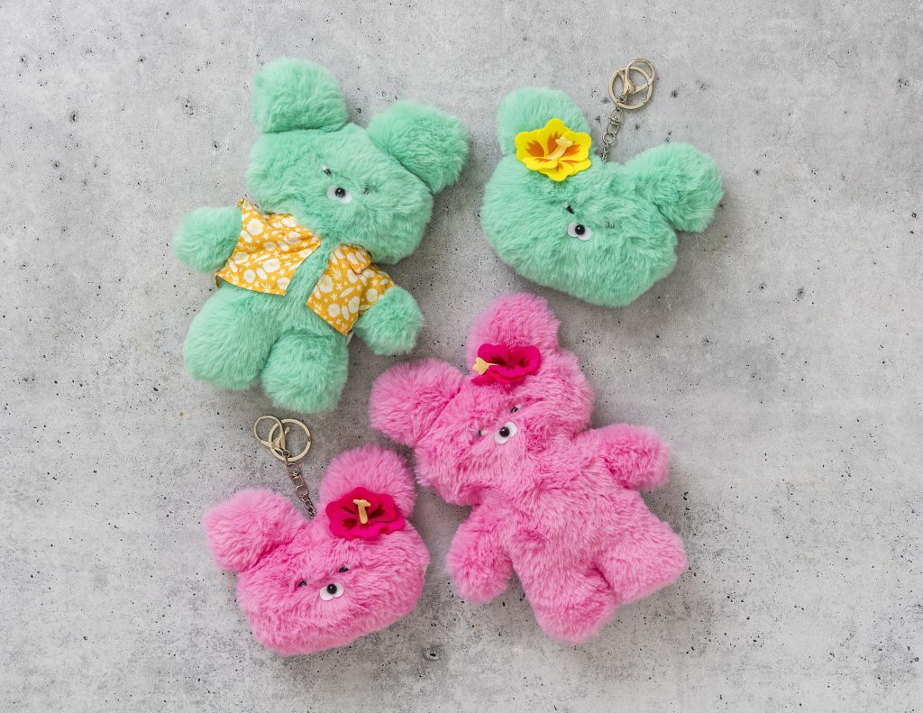 MONI Honolulu signature stuffed animals: Wasabi and Tarako